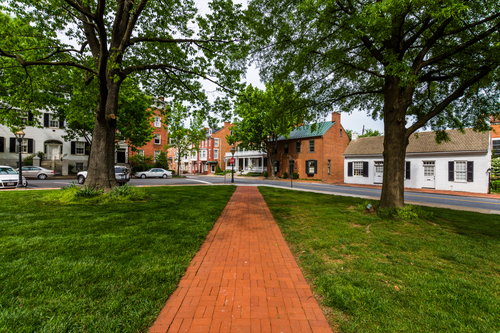 long red brick road, showing community in baltimore